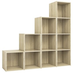vidaXL Muebles de salón 4 piezas madera de ingeniería roble Sonoma