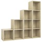 vidaXL Muebles de salón 4 piezas madera de ingeniería roble Sonoma