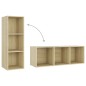 vidaXL Muebles de salón 4 piezas madera de ingeniería roble Sonoma