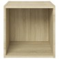 vidaXL Muebles de salón 4 piezas madera de ingeniería roble Sonoma