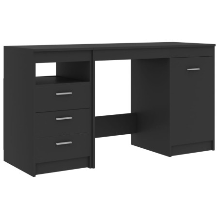 vidaXL Escritorio de madera de ingeniería gris 140x50x76 cm