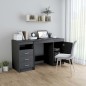 vidaXL Escritorio de madera de ingeniería gris 140x50x76 cm vidaXL Escritorio de madera de ingeniería gris 140x50x76 cm