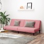 vidaXL Sofá cama de 2 plazas terciopelo rosa vidaXL Sofá cama de 2 plazas terciopelo rosa