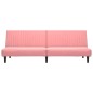 vidaXL Sofá cama de 2 plazas terciopelo rosa vidaXL Sofá cama de 2 plazas terciopelo rosa