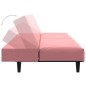 vidaXL Sofá cama de 2 plazas terciopelo rosa vidaXL Sofá cama de 2 plazas terciopelo rosa