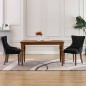 vidaXL Sillas de comedor 2 unidades de tela negras 