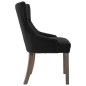 vidaXL Sillas de comedor 2 unidades de tela negras 