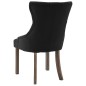 vidaXL Sillas de comedor 2 unidades de tela negras 