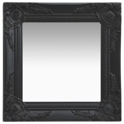 vidaXL Espejo de pared estilo barroco negro 40x40 cm 