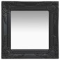vidaXL Espejo de pared estilo barroco negro 40x40 cm 