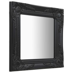 vidaXL Espejo de pared estilo barroco negro 40x40 cm 