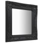 vidaXL Espejo de pared estilo barroco negro 40x40 cm 