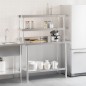 vidaXL Mesa de trabajo para cocina con estante acero inox 110x55x150cm vidaXL Mesa de trabajo para cocina con estante acero inox 110x55x150cm