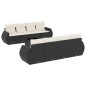vidaXL Set de sofás de jardín 8 piezas y cojines ratán sintético negro vidaXL Set de sofás de jardín 8 piezas y cojines ratán sintético negro