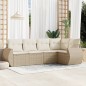 vidaXL Juego de sofás jardín con cojines 5 pzas ratán sintético beige vidaXL Juego de sofás jardín con cojines 5 pzas ratán sintético beige
