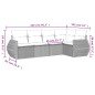 vidaXL Juego de sofás jardín con cojines 5 pzas ratán sintético beige vidaXL Juego de sofás jardín con cojines 5 pzas ratán sintético beige