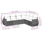 vidaXL Set de muebles de jardín 6 pzas y cojines ratán sintético gris vidaXL Set de muebles de jardín 6 pzas y cojines ratán sintético gris