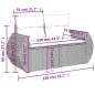 vidaXL Set de muebles de jardín 6 pzas y cojines ratán sintético gris vidaXL Set de muebles de jardín 6 pzas y cojines ratán sintético gris