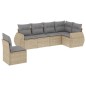 vidaXL Juego de sofás jardín con cojines 6 pzas ratán sintético beige vidaXL Juego de sofás jardín con cojines 6 pzas ratán sintético beige