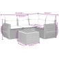 vidaXL Set de muebles de jardín 5 pzas y cojines ratán sintético negro vidaXL Set de muebles de jardín 5 pzas y cojines ratán sintético negro