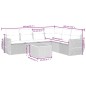 vidaXL Set de sofás de jardín 7 piezas con cojines ratán PE gris vidaXL Set de sofás de jardín 7 piezas con cojines ratán PE gris
