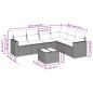 vidaXL Set de comedor de jardín 7 pzas y cojines ratán sintético negro vidaXL Set de comedor de jardín 7 pzas y cojines ratán sintético negro