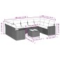 vidaXL Set de sofás de jardín 10 pzas cojines ratán sintético negro
