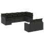 vidaXL Set de sofás de jardín 8 piezas y cojines ratán sintético negro vidaXL Set de sofás de jardín 8 piezas y cojines ratán sintético negro