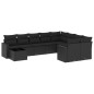 vidaXL Set de sofás de jardín 10 pzas cojines ratán sintético negro vidaXL Set de sofás de jardín 10 pzas cojines ratán sintético negro