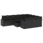 vidaXL Set de sofás de jardín 11 pzas y cojines ratán sintético negro vidaXL Set de sofás de jardín 11 pzas y cojines ratán sintético negro
