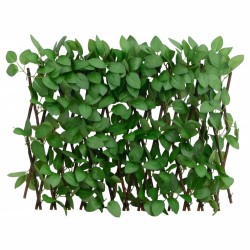 vidaXL Enrejado valla expandible de hiedra artificial verde 180x30 cm
