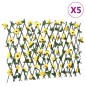 vidaXL Enrejado expansible hiedra artificial amarillo 5 uds 180x60 cm vidaXL Enrejado expansible hiedra artificial amarillo 5 uds 180x60 cm