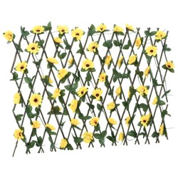 vidaXL Enrejado expansible hiedra artificial amarillo 5 uds 180x60 cm