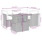vidaXL Set de muebles de jardín 5 pzas y cojines ratán sintético negro vidaXL Set de muebles de jardín 5 pzas y cojines ratán sintético negro