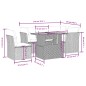 vidaXL Set de muebles de jardín 5 pzas y cojines ratán sintético negro vidaXL Set de muebles de jardín 5 pzas y cojines ratán sintético negro