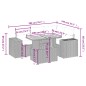 vidaXL Set de muebles de jardín 5 pzas y cojines ratán sintético negro vidaXL Set de muebles de jardín 5 pzas y cojines ratán sintético negro