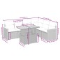 vidaXL Set de comedor de jardín 7 pzas y cojines ratán sintético negro vidaXL Set de comedor de jardín 7 pzas y cojines ratán sintético negro
