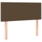 vidaXL Cama box spring con colchón LED tela marrón oscuro 90x200 cm vidaXL Cama box spring con colchón LED tela marrón oscuro 90x200 cm