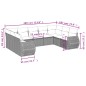 vidaXL Set de muebles de jardín 9 pzas y cojines ratán sintético gris vidaXL Set de muebles de jardín 9 pzas y cojines ratán sintético gris
