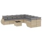 vidaXL Set de sofás de jardín 11pzas con cojines ratán sintético beige vidaXL Set de sofás de jardín 11pzas con cojines ratán sintético beige