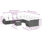 vidaXL Set de sofás de jardín 11pzas con cojines ratán sintético beige vidaXL Set de sofás de jardín 11pzas con cojines ratán sintético beige