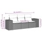 vidaXL Set de sofás de jardín con cojines 3 pzas ratán sintético negro vidaXL Set de sofás de jardín con cojines 3 pzas ratán sintético negro