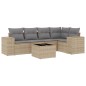 vidaXL Juego de sofás jardín con cojines 6 pzas ratán sintético beige vidaXL Juego de sofás jardín con cojines 6 pzas ratán sintético beige
