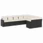 vidaXL Set de sofás de jardín 8 piezas y cojines ratán sintético negro vidaXL Set de sofás de jardín 8 piezas y cojines ratán sintético negro
