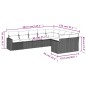 vidaXL Set de sofás de jardín 8 piezas y cojines ratán sintético negro vidaXL Set de sofás de jardín 8 piezas y cojines ratán sintético negro