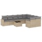vidaXL Juego de sofás jardín con cojines beige 10 pzas ratán sintético vidaXL Juego de sofás jardín con cojines beige 10 pzas ratán sintético