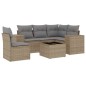 vidaXL Juego de sofás jardín con cojines 6 pzas ratán sintético beige vidaXL Juego de sofás jardín con cojines 6 pzas ratán sintético beige