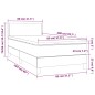 vidaXL Cama box spring colchón y luces LED tela gris claro 80x200 cm vidaXL Cama box spring colchón y luces LED tela gris claro 80x200 cm