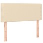 vidaXL Cama box spring colchón y luces LED tela crema 80x200 cm vidaXL Cama box spring colchón y luces LED tela crema 80x200 cm