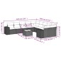 vidaXL Set de sofás de jardín 11 pzas y cojines ratán sintético negro